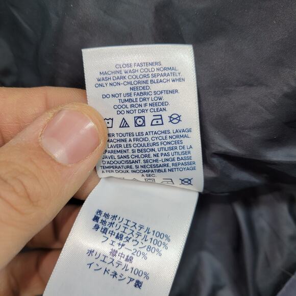 Lands End Puffer Vest Mens Sz Large Gray Goose Down Winter Cold Quilted Snow - Picture 8 of 16